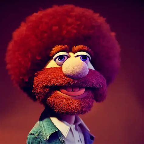 Bob Ross As A Muppet Pixar Fumidjourney