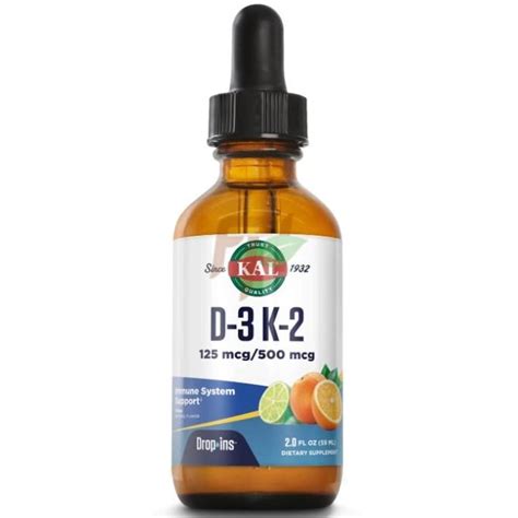 Vitamins D-3 & K-2 [5000 IU/500 mcg] (59 ml) - Купить жидкие витамины ...