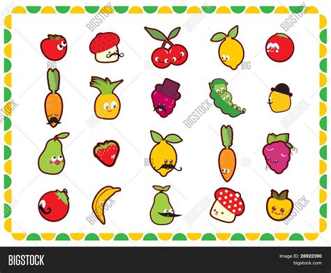 Lustige Obst Und Gem Se Stock Vektorgrafiken Stockfotos Bigstock