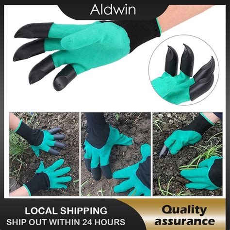 Garden Gloves With Claws Plastic Garden Rubber Gloves Gardening Digging