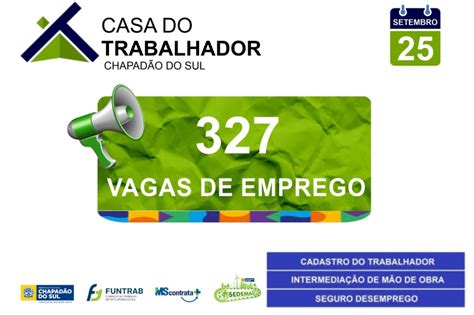 Emprego Casa Do Trabalhador Oferece 327 Vagas Para Contratação