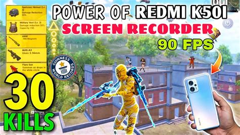 30Kills Redmi K50i 90Fps Bgmi Gameplay Test With Fps Meter YouTube