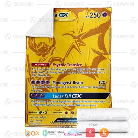 HOT Lunala GX Ultra Prism Pokemon Blanket Kybershop
