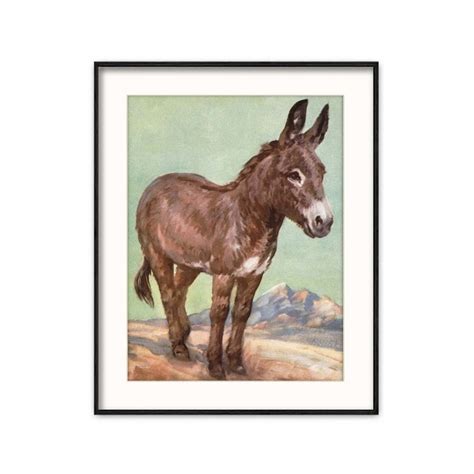 Printable Donkey Art Burro Print Southwestern Decor Western Etsy