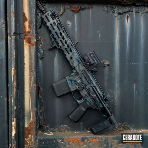 Sig Sauer Mcx Rifle Ina Blue Cerakote Multicam By David Teves Cerakote