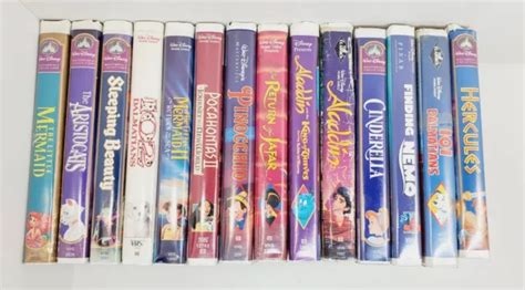 VINTAGE DISNEY GOLD Collection VHS Movie Lot Pinocchio Aladdin