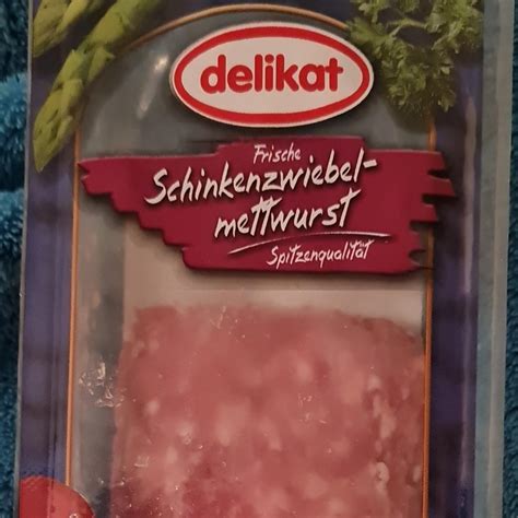 Frische Schinkenzwiebelmettwurst delikat kalorie kJ a nutriční