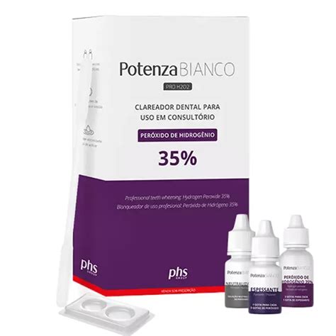 Kit Clareador Potenza Bianco Pro H202 35 PHS Dental Shop Alagoas