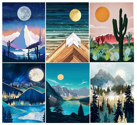 LWZAYS Paint by Numbers for Adults and Kids Beginner Landscape Painting ...