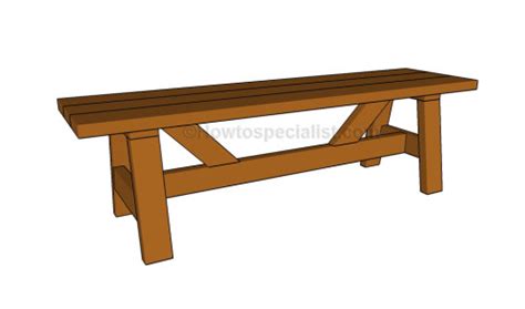 Wooden Bench Plans | HowToSpecialist - How to Build, Step by Step DIY Plans