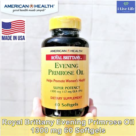 น้ำมันอีฟนิ่งพริมโรส Royal Brittany Evening Primrose Oil 1300 Mg 60