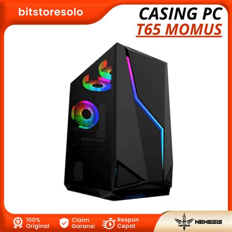 Jual Pc Case Nyk Nemesis Momus T Gaming Rgb With Led Strip Shopee