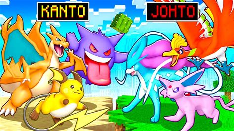 Kanto Vs Johto Pokemon In Minecraft Pixelmon Youtube