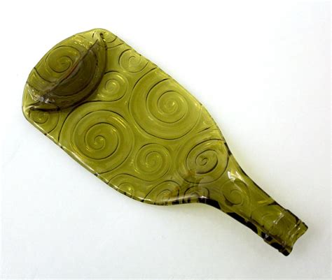 Textured Slumped Bottle Made Using A Creative Paradise Mold Bottle Slumping Recycled Glass