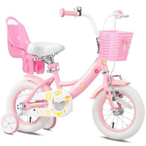 Glerc Kids Girls Pink Bike with Basket for 2-7 Years Old Kids, 12 14 16 ...