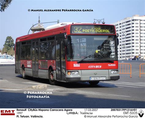 Renault CityBús Hispano Carrocera Agora EMT 5203 Autobuses