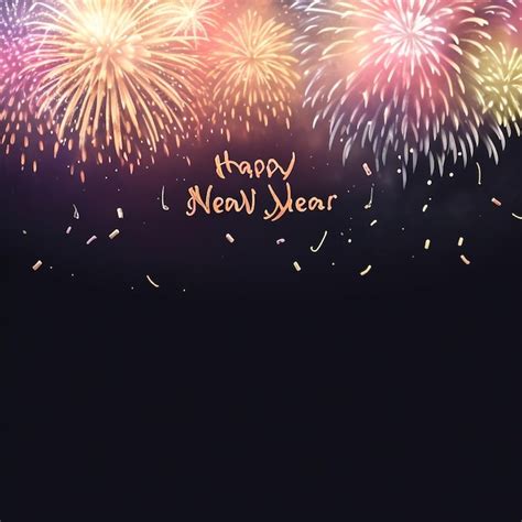 Premium Photo Happy New Year Fireworks Confetti Background Images