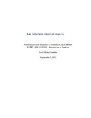 Las Estructuras Legales De Negocio Docx Las Estructuras Legales