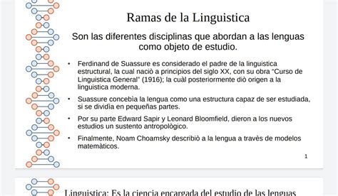 RAMAS DE LA LINGUISTICA