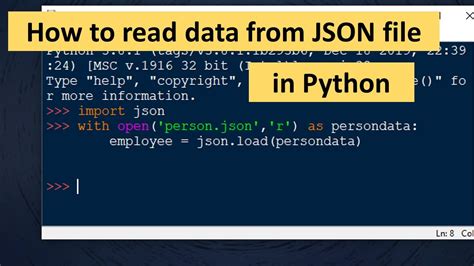 How To Read Data From Json File In Python Youtube