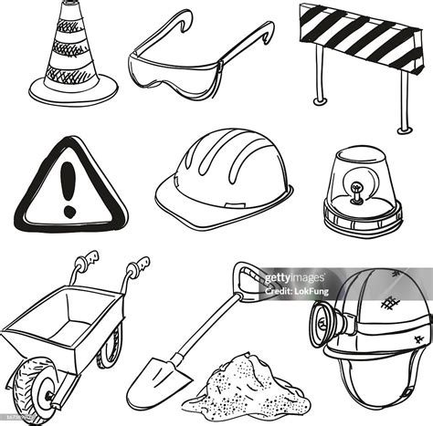 Construction Sketch In Black And White High-Res Vector Graphic - Getty Images