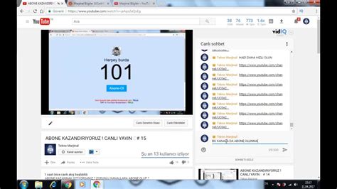 Abone Kazandiriyoruz Canli Yayin Youtube