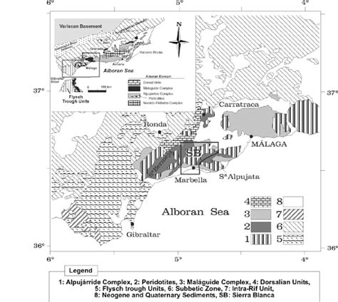 Tectonic Map Of The Western Betics With Location Of The Sierra Blanca