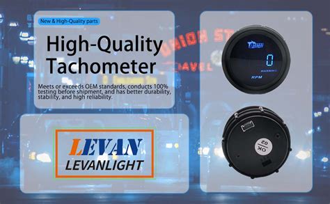 Amazon LEVANLIGHT 2 52mm Blue Digital LED Elec 0 9999 RPM