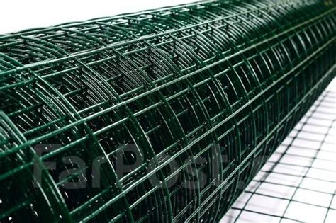 Сетка заборная металлическая с ПВХ покрытием 1,8х30м ячейка 6х6см, в ...
