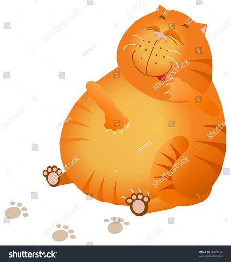 Ginger Cat Sitting Stock Illustration 94979122 Shutterstock