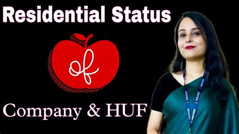 Residential Status Of Company Residential Status Of Huf Residential