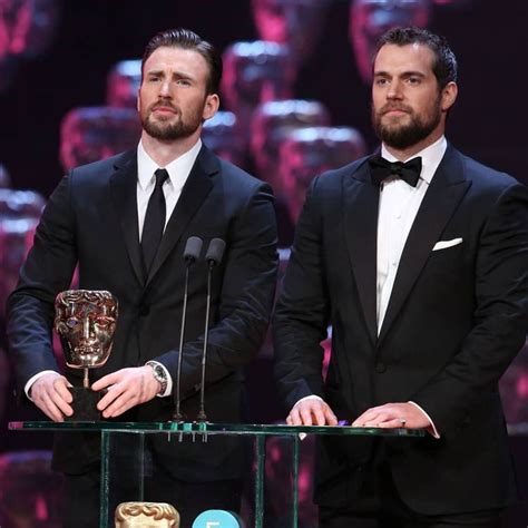 Chris Evans and Henry Cavill at EE British Academy Film Awards 2015. # ...