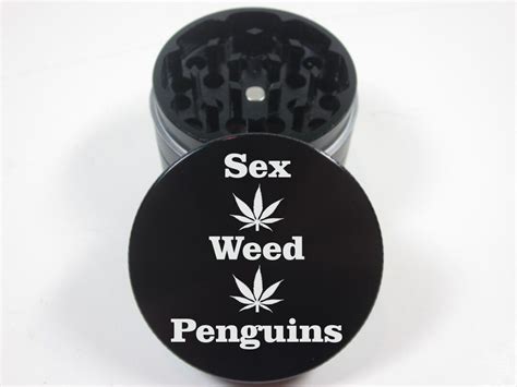 Sex Weed Penguins 2 Inch 50mm Metal Herb Grinder Etsy