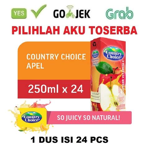 Jual Country Choice Apple Jus Apel Ml Harga Dus Isi Pcs