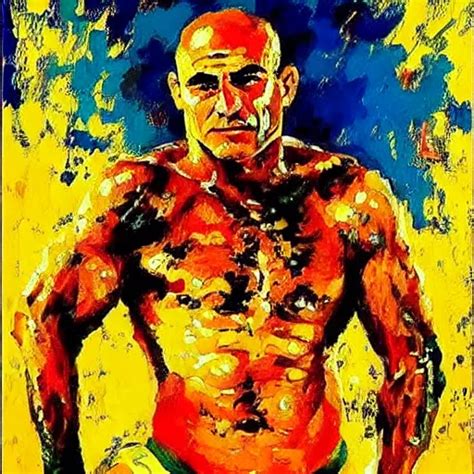 Bas Rutten By Leroy Neiman Intricate Ultra Detailed Stable