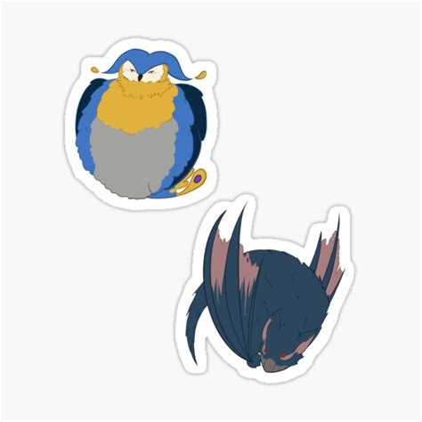 Monster Hunter Sticker Group 2 Malfestio And Fluffy Nargacuga Sticker For Sale By Fantasyhaze