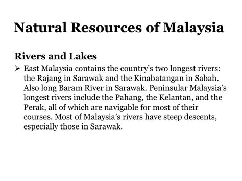 Malaysia natural resources