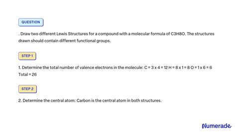 SOLVED Draw Two Different Lewis Structures For A Compound With A