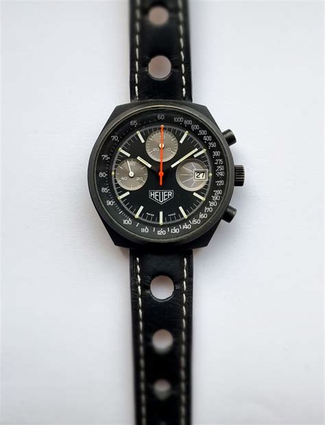 Heuer Chronograph With Pvd Case And Valjoux Century Time