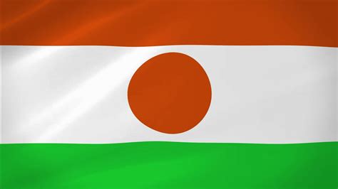 Niger Waving Flag Realistic Animation Video Stock Video At