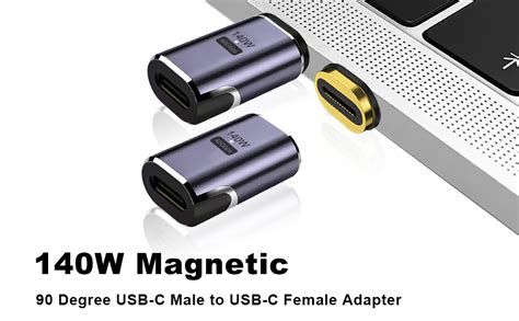 Areme 140w Magnetic Usb C Adapter 2 Pack Usb C Male To