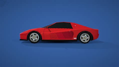 3D Model Ferrari Testarossa PS1 Style VR AR Low Poly CGTrader