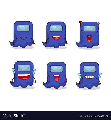 Cartoon character ghost among us blue Royalty Free Vector