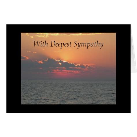 Sunset At The Beach With Deepest Sympathy Card Zazzle