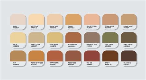 Brown Pantone Color Chart