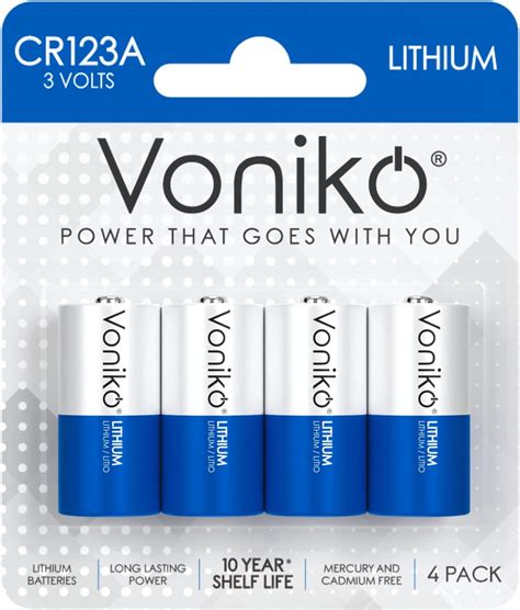 Amazon Voniko CR123A Lithium Batteries 4 Pack Photo Premium