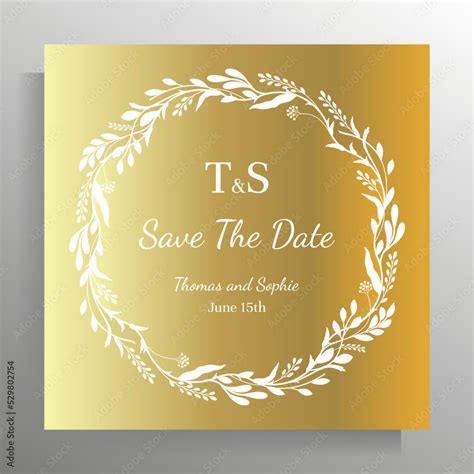 Vintage Wedding Invitation Design Vector Template For Card Poster