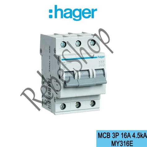 Jual Hager Mcb P A My E Ka Phase Ampere Sni Triple Pole