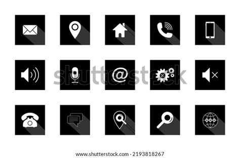 Contact Flat Icon Solid Style Isolated Stock Vector (Royalty Free ...