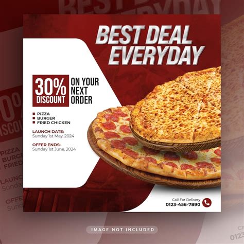 Premium Psd Food Menu And Delicious Pizza Social Media Banner